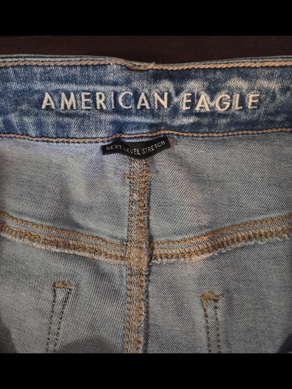 American Eagle Outfitters Women’s Blue Distressed Jeggings EUC SIZE 10 - Picture 2 of 6